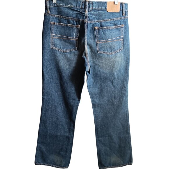 Mossimo Mens Bootcut Jeans Size 33x32 Distressed Denim - Picture 5 of 8